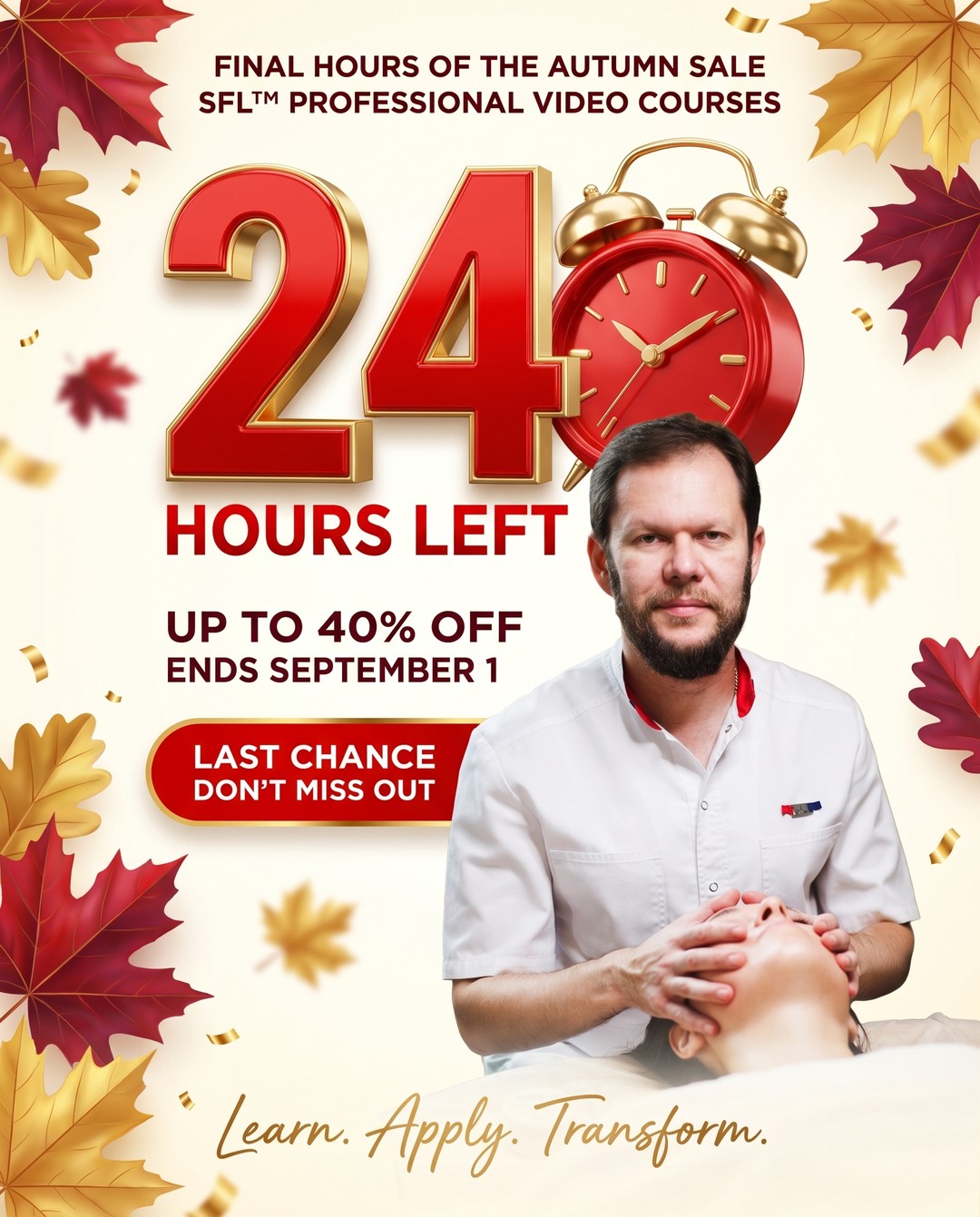 Back to Learning - autumn course sale, August 25 to September 1